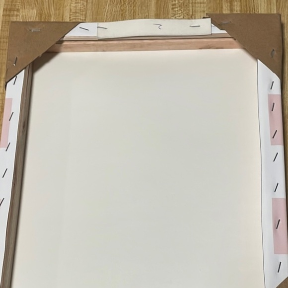 Proverbs 31:25 Pink & White with Gold Writing Canvas Decor - Picture 3 of 3